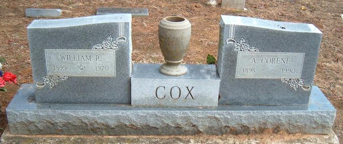 File:Headstone of William R. and A. Corene Cox.jpg