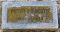 Headstone of Peter J. C. Smith.