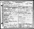Death record of Mary Emma Ivey.