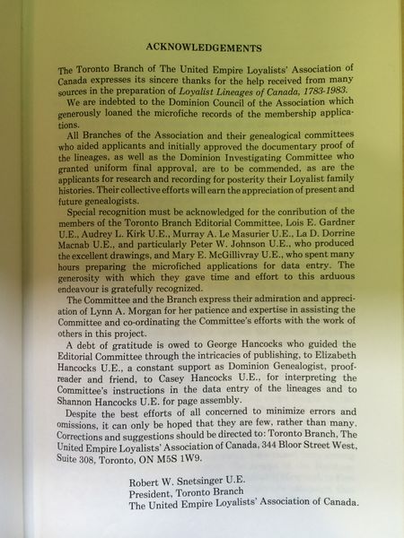 File:Loyalist Lineages of Canada, 1783-1983, Vol. 2, Part 1, acknowledgements 1.jpg
