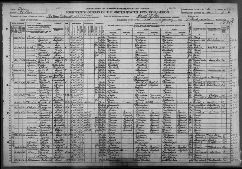 File:1920 U.S. Census - , El Paso, Texas, Page 160 of 1169.jpg