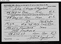 John Edward Fogerlund's World War II draft registration card.