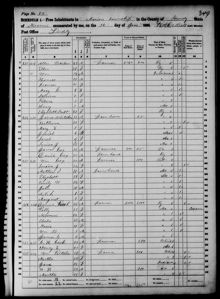 File:1860 U.S. Census - Marion Township, Grundy, Missouri, page 57, 349.jpg