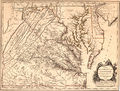 A map of Virginia dating from around 1757.