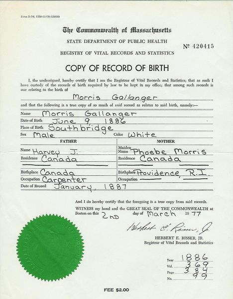 File:Morris Gallinger Birth Certificate.jpg