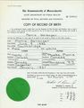 Morris I Gallinger Birth Certificate