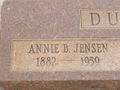 Headstone of Anna Buletta Dunn.