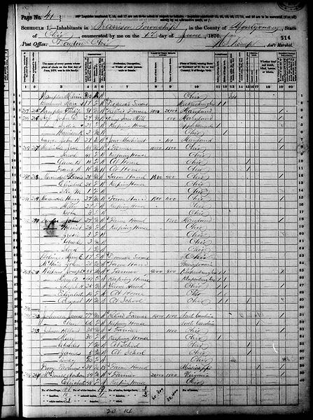 File:1870 U.S. Census - Harrison, Montgomery County, Ohio, page 41 of 54.jpg