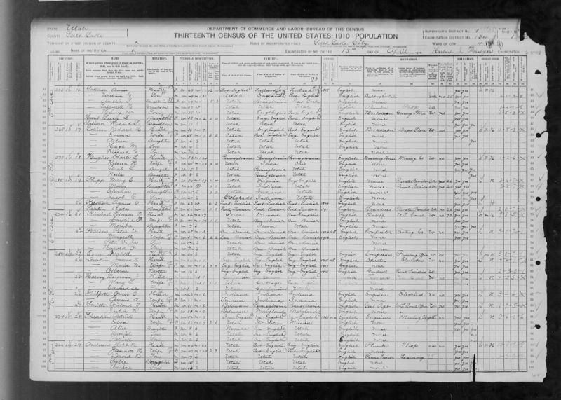 File:1910 U.S. Census - ED 134, Salt Lake City Ward 4, Salt Lake, Utah, Page 2 of 42.jpg