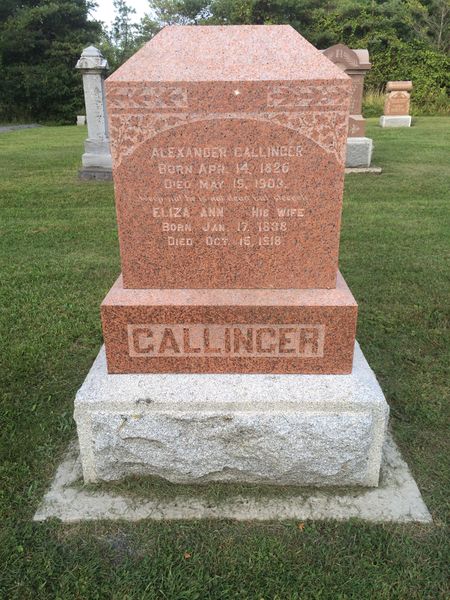 File:Alexander Gallinger and Eliza Ann headstone.jpg