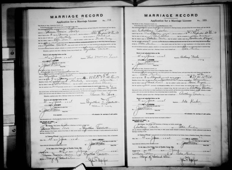 File:Ohio, County Marriages, 1789-2013, Hamilton, Marriage records 1921 vol 317, page 197 of 295.jpg