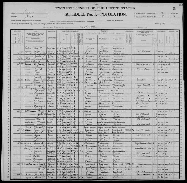 File:1900 U.S. Census - San Marcos Township, Hays County, Texas, Page 12 of 52.jpg