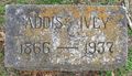 Headstone of Susan Addis Ivey.