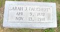 Headstone of Sarah Jane Mullins.