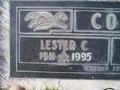 Headstone of Lester Cicero Cox.
