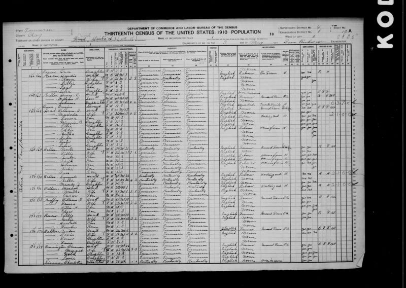 File:1910 U.S. Census - ED 1, Civil District 1, Clay, Tennessee, Page 11 of 16.jpg