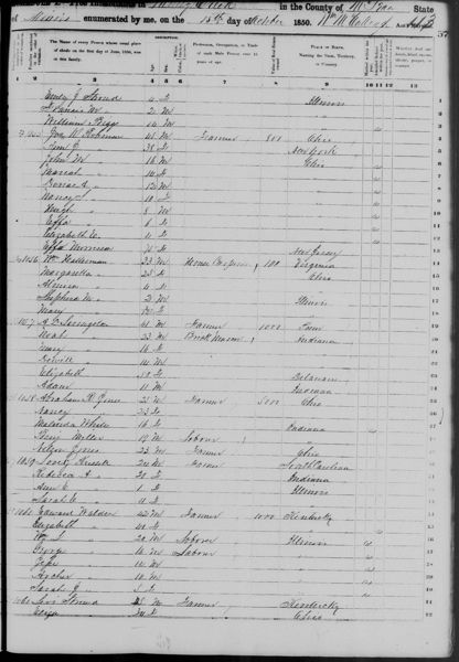 File:1850 U.S. Census - Money Creek, McLean County, Illinois, Page 5 of 9.jpg