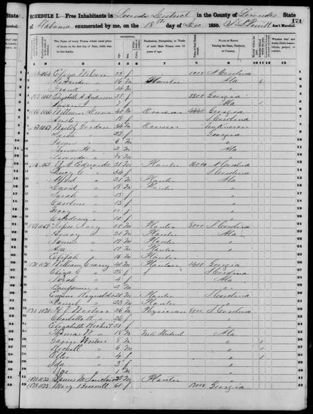File:1850 U.S. Census - Lowndes county, Lowndes, Alabama, page 139 of 176.jpg