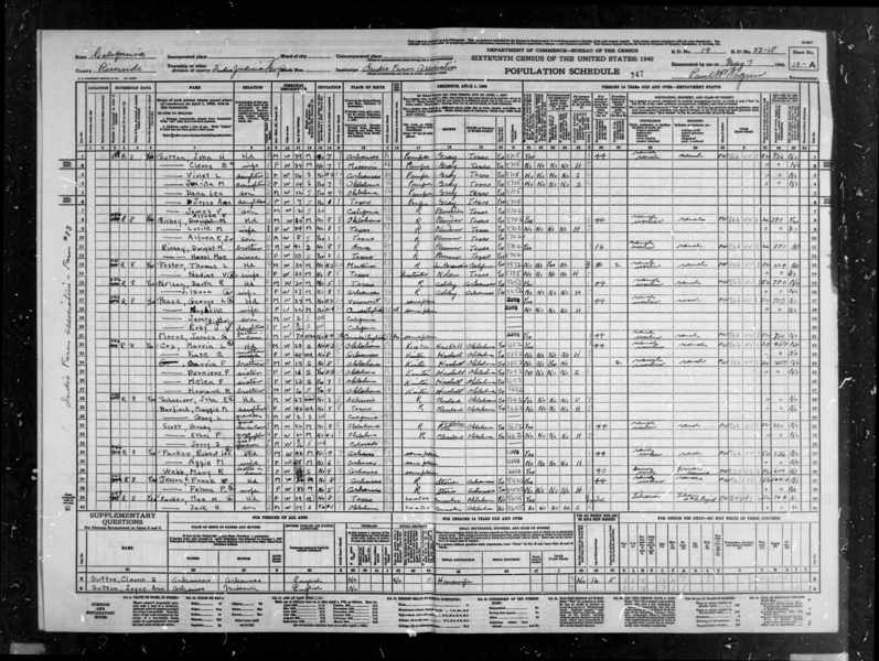 File:1940 U.S. Census - 33-18, Indio Judicial Township, Riverside, California, Page 23 of 52.jpg