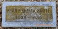 Headstone of Mary Emma Ivey.
