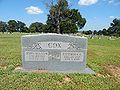 Headstone of John Nelson Cox and Parthenia Elizabeth Janes