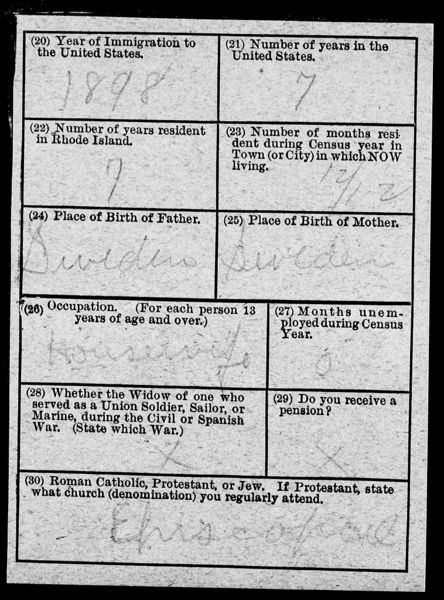 File:Rhode Island, State Census, 1905, Derosier - Froley, Female, Warwick, E.D. 0216, Kent, Rhode Island, page 1848 of 2282.jpg