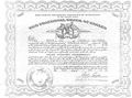 Fraternal Order of Eagles Membership Certificate