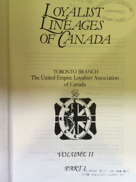 File:Loyalist Lineages of Canada, 1783-1983, Vol. 2, Part 1, title.jpg
