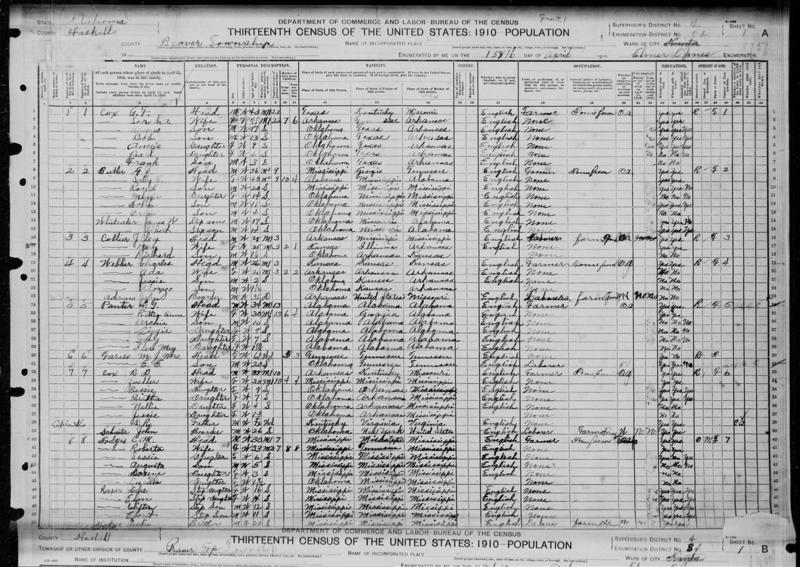 File:1910 U.S. Census - Haskell, Oklahoma, Page 1 of 1318.jpg