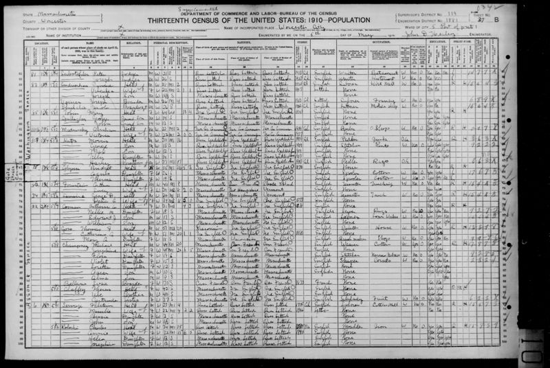 File:1910 U.S. Census - ED 1881, Worcester Ward 5, Worcester, Massachusetts, Page 74 of 78.jpg