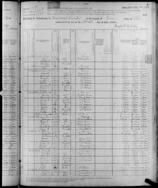 File:1880 U.S. Census - Beaver Creek, Greene, Ohio, Page 303 of 764.jpg