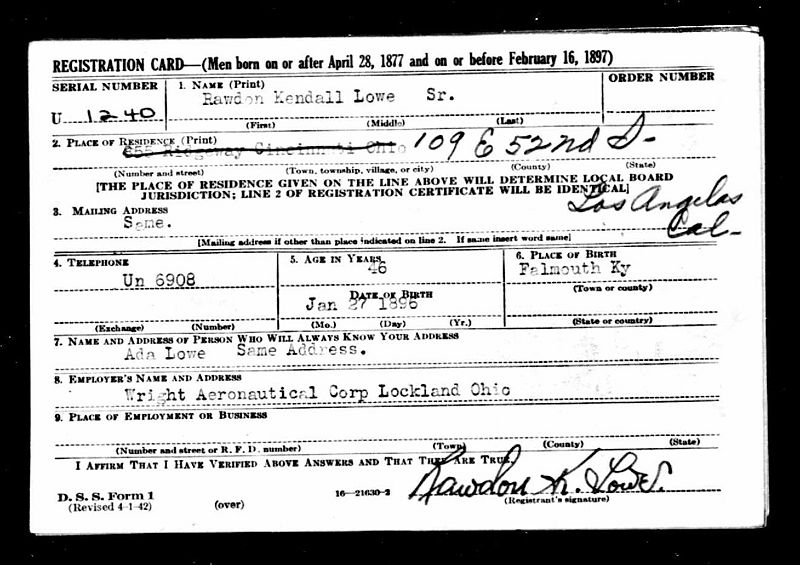 File:Rawdon Kendall Lowe World War II draft registration.jpg