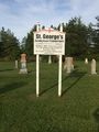St. George's Anglican Cemetery, Gallingertown, Ontario, sign