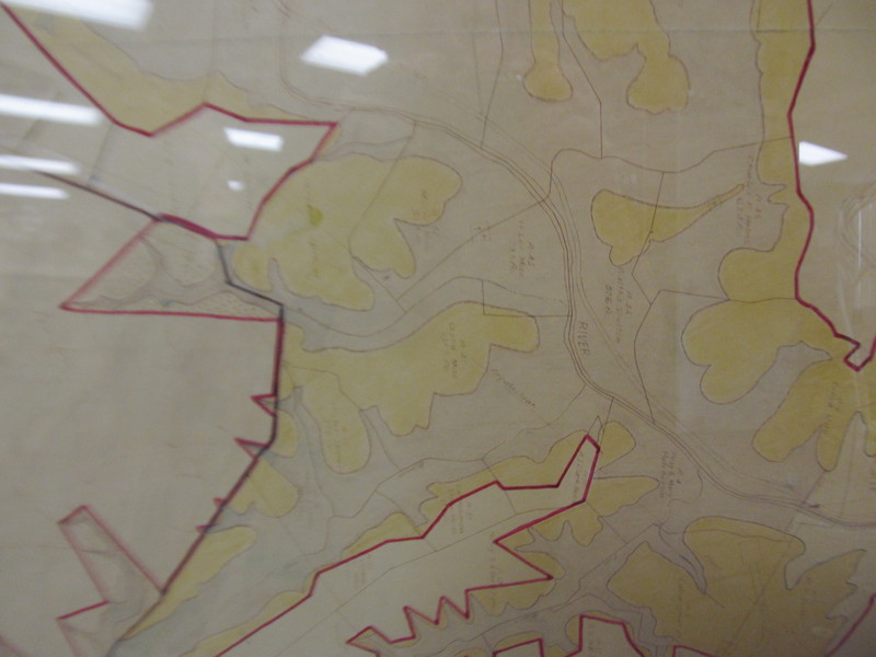File:Philpott Dam, planning map, dam site and somewhat above.jpg