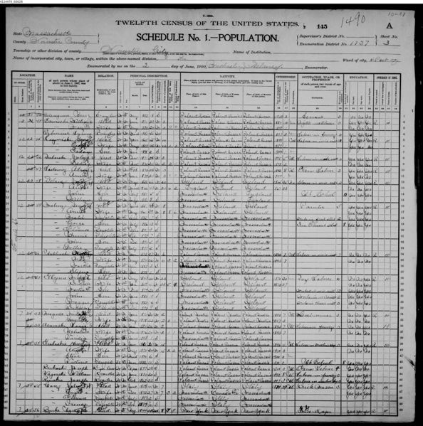 File:1900 U.S. Census - ED 1737 Precinct 1 Worcester city Ward 4, Worcester, Massachusetts, page 5 of 43.jpg